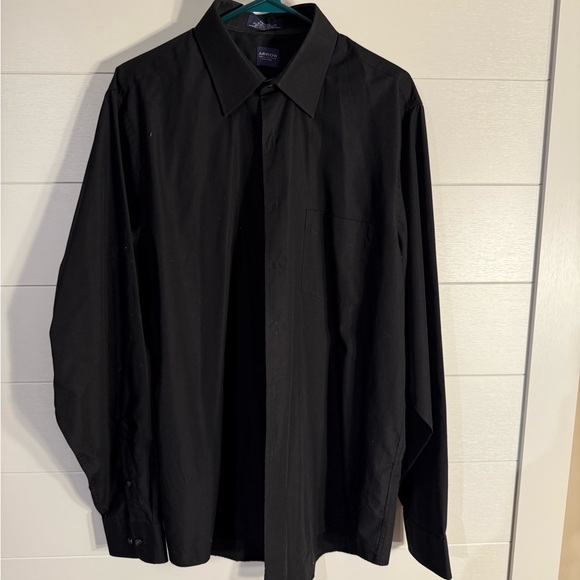 Arrow Black Dress Shirt Formal Long Sleeve - Picture 1 of 2